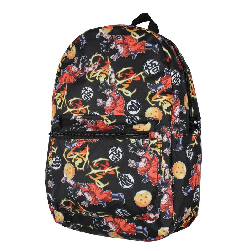 Dragon Ball Z Backpack Goku Fighting Stance Backpack Laptop School Travel Backpack Black, 1 of 5