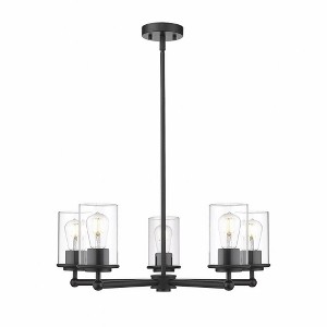 Z-Lite Thayer 5 - Light Chandelier in  Matte Black - 1 of 4