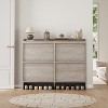 coucheta Shoe Cabinet with 2/3/4 Flip Drawers, Wooden Shoe Organizer with Adjustable Shelf, Hidden Shoe Cabinet for Hallway, Entryway, Living Room - 3 of 4