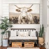 White Highland Cow Canvas Wall Art,Modern Minimalist Animal Art Print for Living Room Bedroom Decor,Wall Decor picture Oil painting - 2 of 4