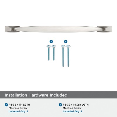 Satin Nickel 10-1/16" Brushed Cabinet Bar Pull