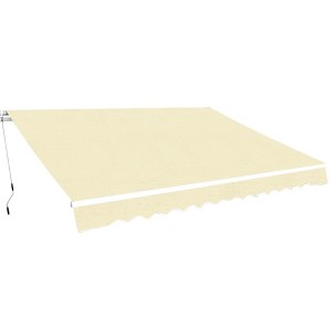vidaXL Folding Awning Manual Operated 157.5 in. Cream - 1 of 4