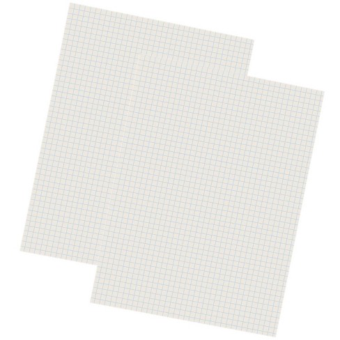 Pacon Grid Ruled Drawing Paper, White, 1/4 Quadrille Ruled, 500 Sheets Per  Pack, 2 Packs
