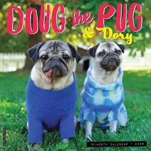 Willow Creek Press 12"x12" 2026 Doug the Pug and Dory Wall Calendar - 1 of 4