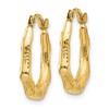 Black Bow Jewelry Small 14k Yellow Gold Geometric Hollow Hoop Earrings, 13 x 17mm - 2 of 4