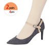 Allegra K Women's Detachable Adjustable Anti-Slip Shoe Straps Bands Belts with Buckle for Heels 2 Pairs - 4 of 4