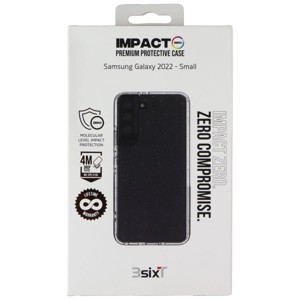 3SIXT Impact Zero Protective Case for Samsung Galaxy S22 - Clear/Glitter - 1 of 1