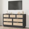 7 Drawer Dresser for Bedroom 55 Inch Large Rattan Dresser with Storage, Boho Chest of Drawers for Bedroom Living Room - 4 of 4