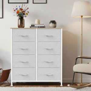 Kumasinova Dresser for Bedroom,Tall Chest of Drawers with Metal Frame and Wood Top,Storage Tower for Kid Room,Closet,Entryway,Nursery - 1 of 4