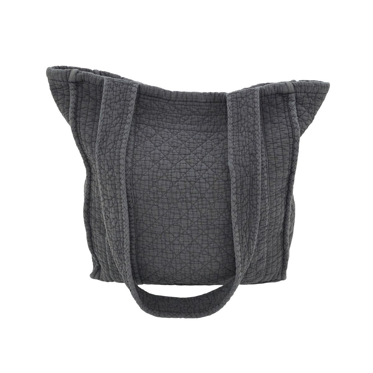 Saro Lifestyle Soft Cotton Quilted Tote Bag - thumbnail 9
