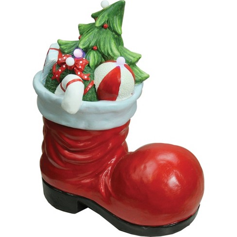 Northlight 19 Pre Lit Red And Green Led Santa Boot With Presents Musical Christmas Tabletop Decor Target