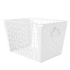 Spectrum Diversified Macklin Medium Basket White: Metal Utility Storage, Portable Organization, 17.5" Depth, No Assembly - 2 of 4