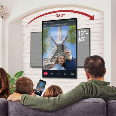 Barkan Landscape-Portrait Rotation 13-65 inch TV Wall Mount, Flat/Curved Screen Bracket, Holds up to 80lbs, Auto Lock Patented
