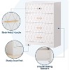 4 Drawer Wooden Dressers for Bedroom, Wood Chest of Drawers with Gold Handles for Closet, Modern Tall Dressers, Nightstand - 4 of 4