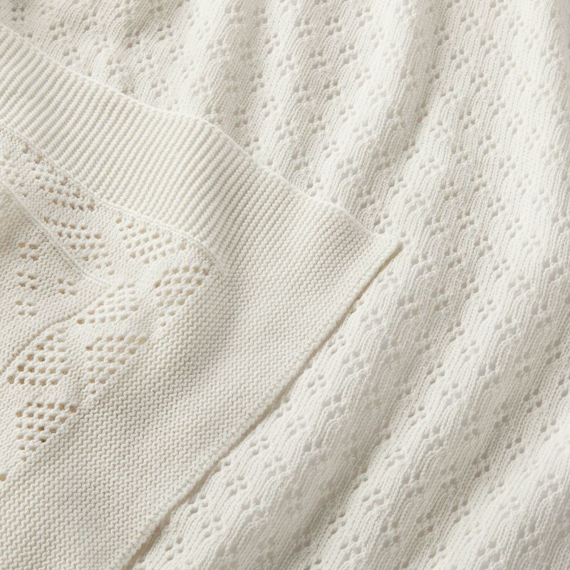 Seed Stitch Pointelle Baby Blanket - Cream - Cloud Island&#8482;, 4 of 6