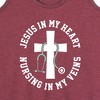 Women's - Instant Message - Jesus In My Heart Nursing In Veins Graphic Racerback Tank - 2 of 4