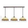 Toltec Lighting Any 3 - Light Chandelier in  Bronze with 16" Roman Jewel Art Glass Shade - 2 of 2