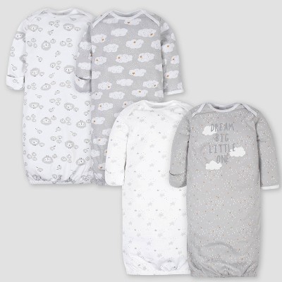 Gerber Baby 4pk Sheep Nightgown - White