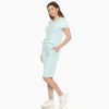 Women's Soft Capri Pajama Lounge Set Turquoise Xlarge -White Mark - 2 of 4