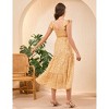 Maternity Dress Square Neck Sleeveless Smocked Ruffle Sleeve Baby Shower Photoshoot Summer Midi Dresses - 4 of 4