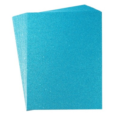 Bright Creations 24-Pack Blue Glitter Cardstock Paper for DIY Projects, Arts and Crafts (11 x 8.5 In)