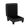 PAGED Storage Ottoman Contemporary Foot Stool Square Ottoman Foot Rest with Wooden Legs for Entryway, Bedroom - 4 of 4