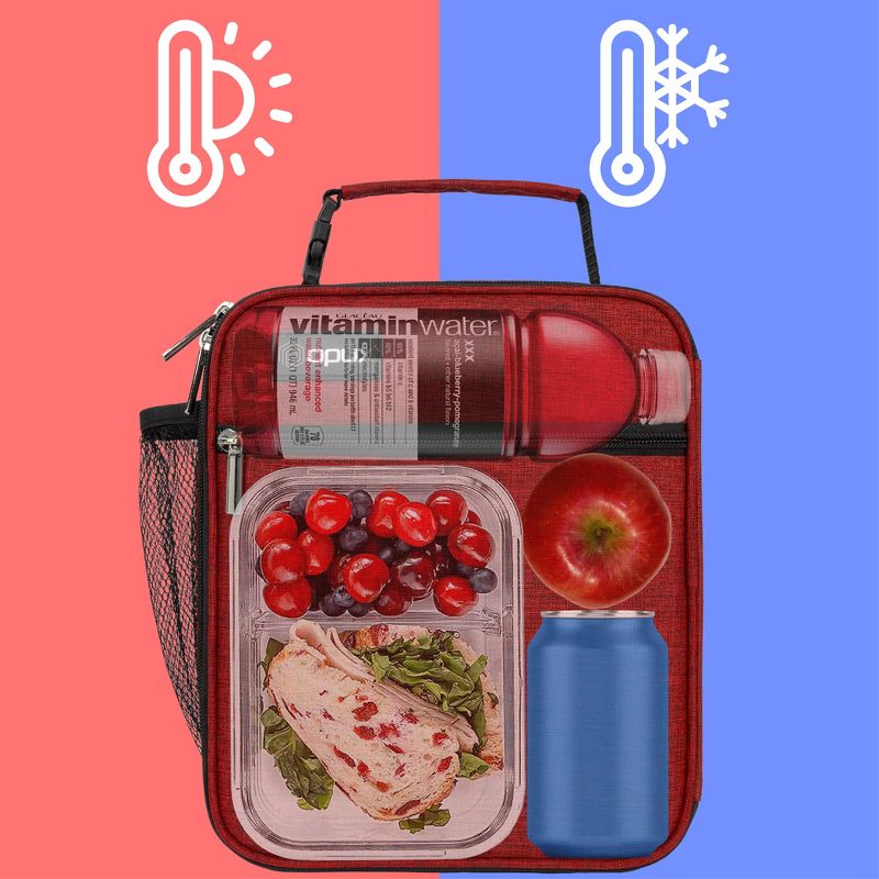 OPUX Insulated Lunch Box Adult Men Women, Thermal Cooler Bag Kids Boys Girls Teen, Soft Compact Reusable Small Work School Picnic, 2 of 9
