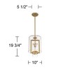 Possini Euro Design Camden Warm Brass Gold Mini Pendant 10" Wide Modern Clear Glass Fixture for Dining Room House Kitchen Island - 4 of 4