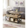 VASAGLE Lift Coffee Table with Storage Shelf Hidden Compartments and Lifting Top 19.7 x 39.4 x (19.3-24.4) Inches - 2 of 4