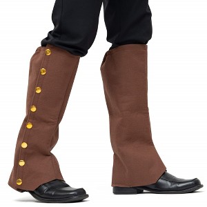 Skeleteen Faux Suede Boot Covers - Brown - 1 of 4