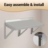 Stainless Steel Wall Shelf NSF Commercial Wall-Mounted Shelving Appliance & Equipment Metal Shelving With a Backsplash and Two Brackets - 4 of 4