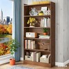 Gulches Wood Bookcase, 72" Tall Bookshelf with 6-Tier Open Storage Shelves - 2 of 4