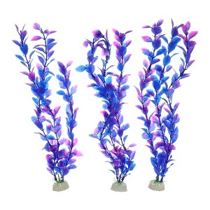 Unique Bargains Aquarium Plants Decorations Artificial Aquatic Plant Purple - 1 of 4