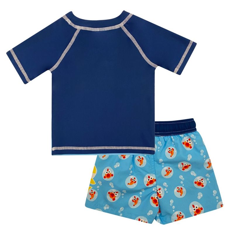 Pinkfong Baby Shark Rash Guard and Swim Trunks Outfit Set Infant, 2 of 8