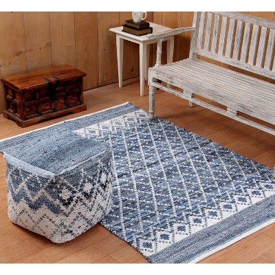 4'x6' Rectangle Cotton Accent Rug Blue - Better Trends