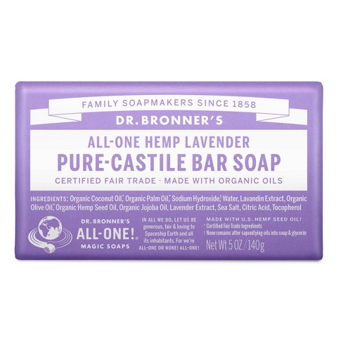 Dr. Bronner's Bar Soap - Lavender - 5oz - image 1 of 4