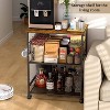 Rolling Kitchen Microwave Cart, 3 Tier Kitchen Utility Cart on Lockable Wheels - 4 of 4