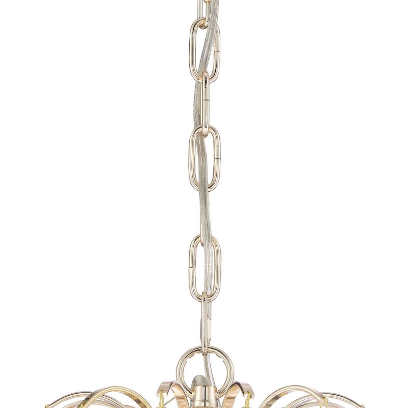 Vienna Full Spectrum Mellie Champagne Gold Chandelier 24" Wide French Crystal 6-Light Fixture for Dining Room House Kitchen Island Entryway Bedroom, 5 of 10