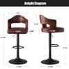 MOONMISS Cat Scratch Cloth Bar Stools Set of 2 adjustable height and 360 Degree Swivel with Footrest for Bar, Kitchen, Dining Room - 4 of 4