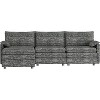 108" XL Modular Sectional Sofa, Deep Seat Modern Chenille L-Shaped Cloud Couch for 4 with Movable Ottoman, Versatile Sectional for Living Room - 2 of 4