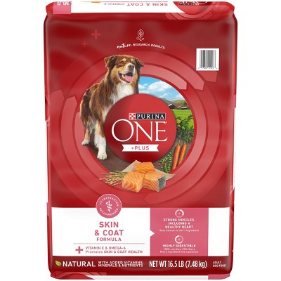 Purina ONE +Plus Skin & Coat Formula Natural Salmon Dry Dog Food - 16.5lb