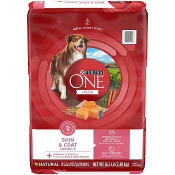 Purina ONE +Plus Natural Dry Dog Food with Salmon, Fish and Seafood for Skin & Coat Health - 16.5lb