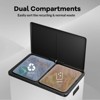 Trash Can, 2 x 8 Gallon (2 x 30 l) Garbage Can for Kitchen, Stainless Steel Dual Compartment Recycling Kitchen Step Trash Cans with 2 Removable - 4 of 4
