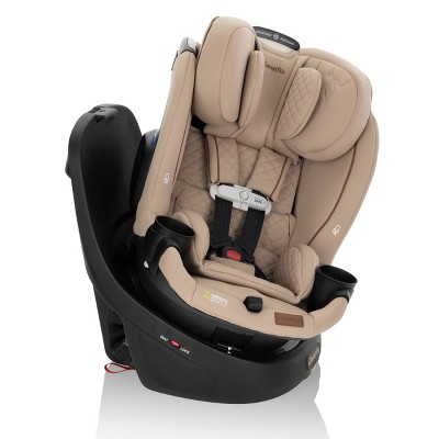 Image of Evenflo Gold Revolve 360 Slim 2-in-1 Rotating Convertible Car Seat - Travertine