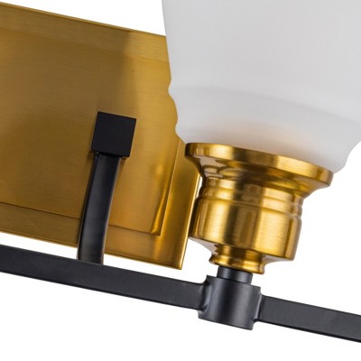 Artcraft Lighting Nelson 4 - Light Vanity in  Brass/Black