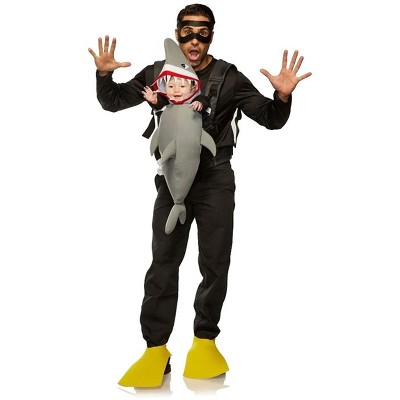 Seeing Red Diver & Shark Adult & Infant Carrier Costume | One Size