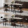 COZONY 2-Person Counter Height Dining Set with Storage, Upholstered Chairs for Small Space Kitchen and Breakfast Nook - 4 of 4