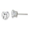 Chisel Stainless Steel Polished 8mm Heart Cubic Zirconia Stud Earrings - 2 of 4