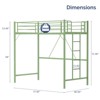 Karl Home Loft Bed Twin Full Queen Size with Flat Rungs for Adults, Kids and Young Teens, No Box Spring Required - 3 of 4