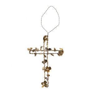 Transpac Wire Hanging Embellished Cross Home Decorations Spring - 1 of 1